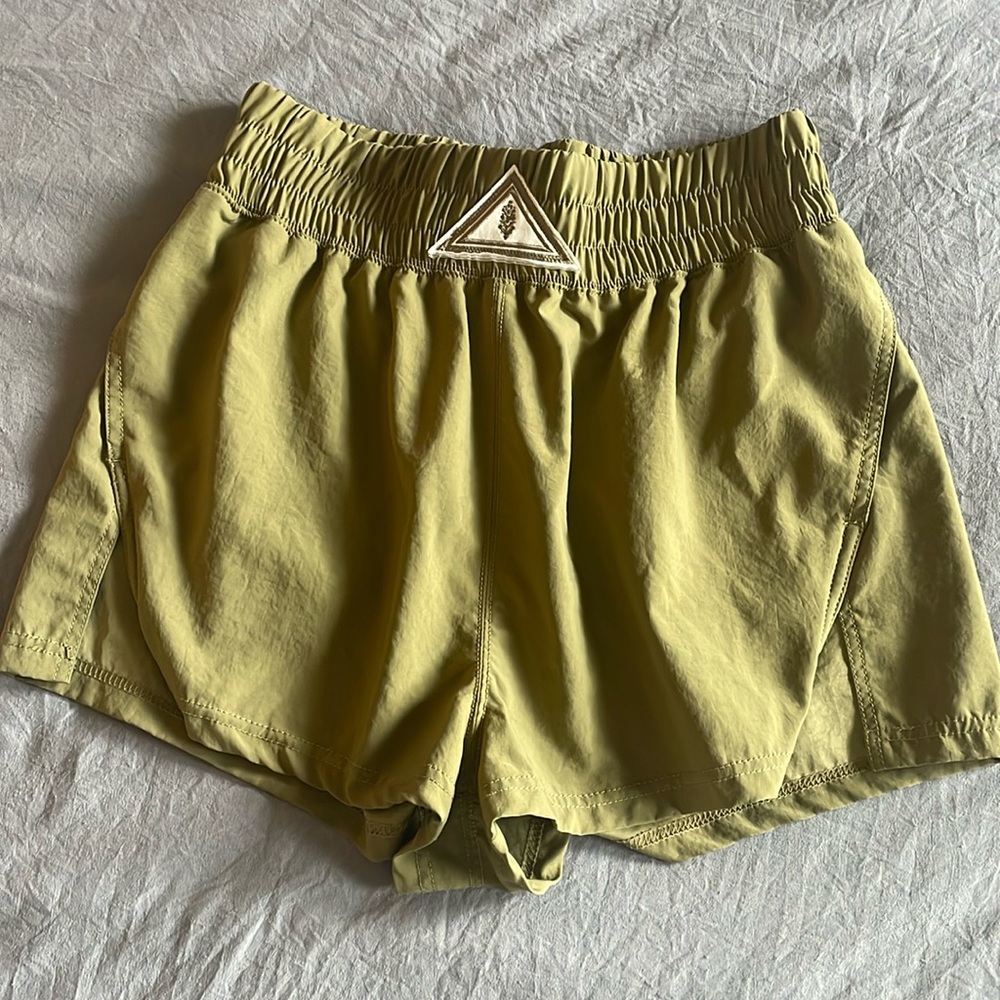Free People Movement olive green shorts